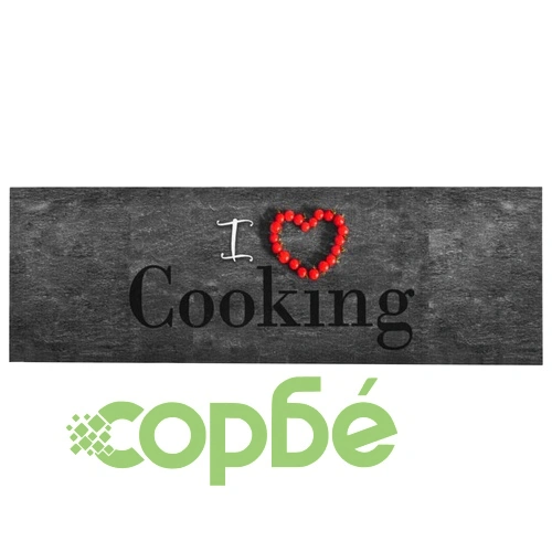 Кухненско килимче, перимо, надпис Cooking, 45x150 см ➤ топ цена ➤ sorbe.bg