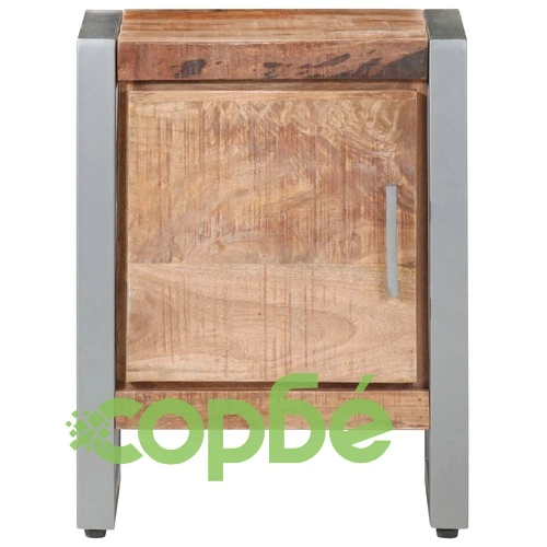 Нощно шкафче, 40x30x50 см, грубо мангово дърво ➤ топ цена ➤ sorbe.bg