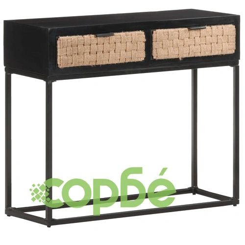 Конзолна маса, 90x35x76 см, мангово дърво масив ➤ топ цена ➤ sorbe.bg