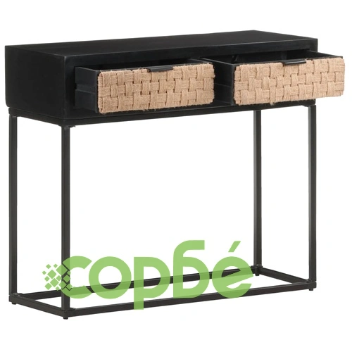 Конзолна маса, 90x35x76 см, мангово дърво масив ➤ топ цена ➤ sorbe.bg