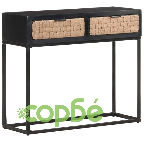 Конзолна маса, 90x35x76 см, мангово дърво масив ➤ топ цена ➤ sorbe.bg