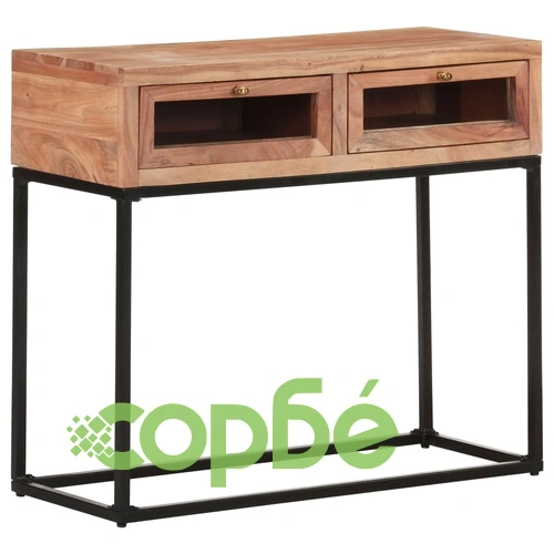 Конзолна маса, 90x35x76 cм, акация масив  ➤ топ цена ➤ sorbe.bg