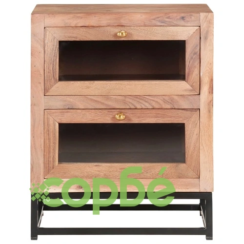 Нощно шкафче, 40х30х50 см, акациево дърво масив ➤ топ цена ➤ sorbe.bg