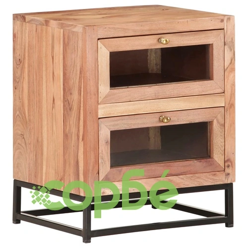 Нощно шкафче, 40х30х50 см, акациево дърво масив ➤ топ цена ➤ sorbe.bg