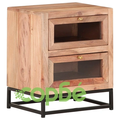 Нощно шкафче, 40х30х50 см, акациево дърво масив ➤ топ цена ➤ sorbe.bg