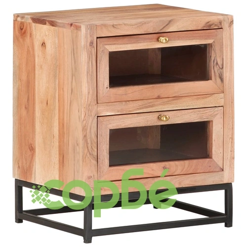 Нощно шкафче, 40х30х50 см, акациево дърво масив ➤ топ цена ➤ sorbe.bg