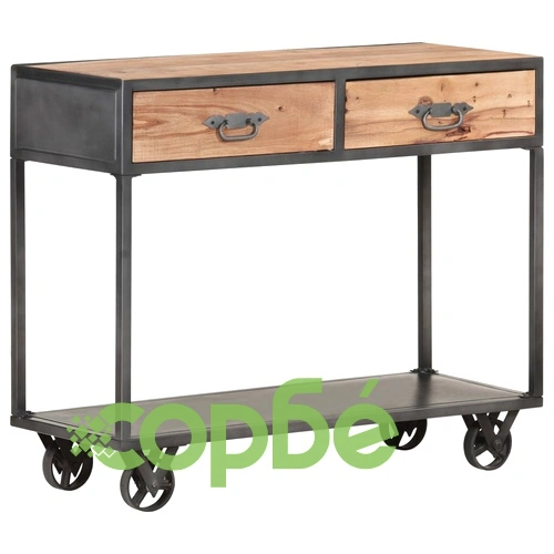 Конзолна маса, 90x35x74 см, регенерирано дърво масив ➤ топ цена ➤ sorbe.bg