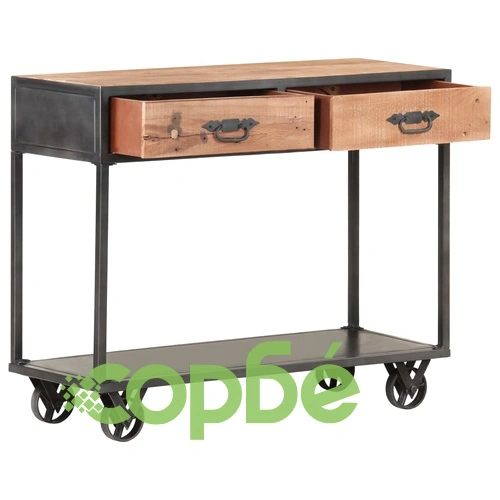 Конзолна маса, 90x35x74 см, регенерирано дърво масив ➤ топ цена ➤ sorbe.bg