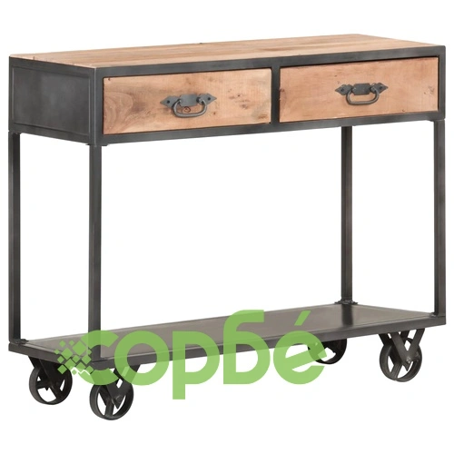 Конзолна маса, 90x35x74 см, регенерирано дърво масив ➤ топ цена ➤ sorbe.bg