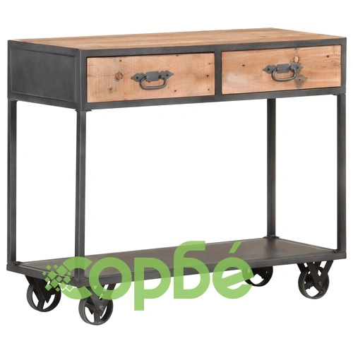 Конзолна маса, 90x35x74 см, регенерирано дърво масив ➤ топ цена ➤ sorbe.bg