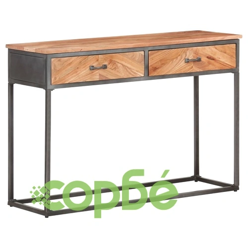 Конзолна маса, 110x35x75 см, акациево дърво масив ➤ топ цена ➤ sorbe.bg