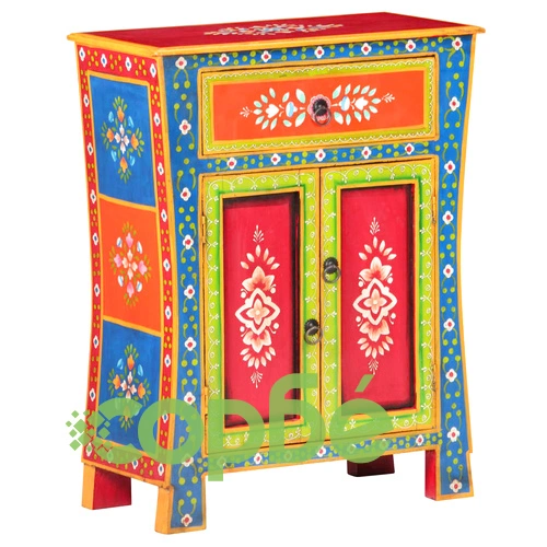 Ръчно декориран шкаф, 60x30x75 см, мангово дърво масив ➤ топ цена ➤ sorbe.bg