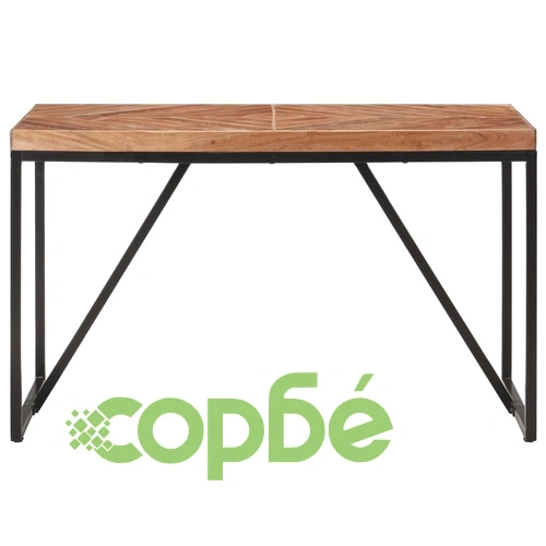 Трапезна маса, 120x60x76 см, акациево и мангово дърво масив ➤ топ цена ➤ sorbe.bg