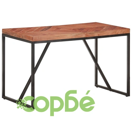 Трапезна маса, 120x60x76 см, акациево и мангово дърво масив ➤ топ цена ➤ sorbe.bg