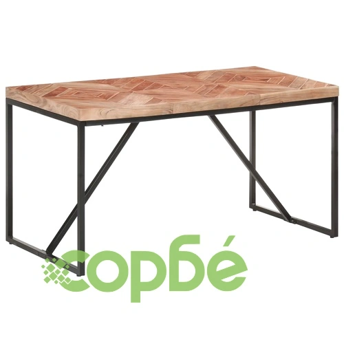 Трапезна маса, 140x70x76 cм, акациево и мангово дърво масив ➤ топ цена ➤ sorbe.bg