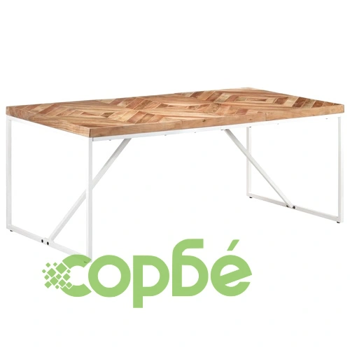 Трапезна маса, 180x90x76 cм, акация и манго масив ➤ топ цена ➤ sorbe.bg