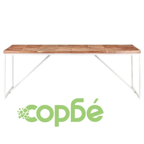 Трапезна маса, 200x90x76 см, акациево и мангово дърво масив ➤ топ цена ➤ sorbe.bg