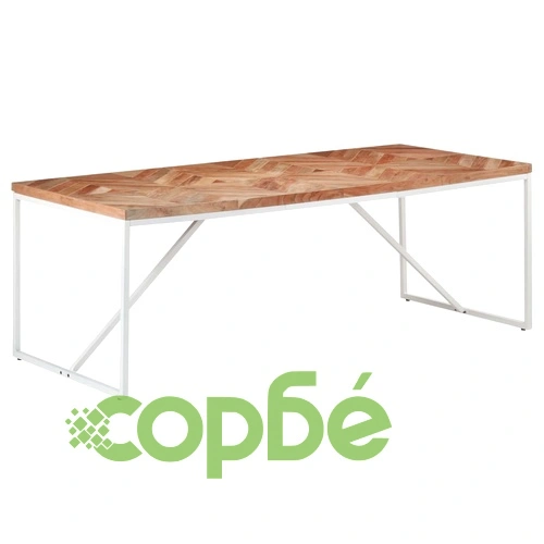 Трапезна маса, 200x90x76 см, акациево и мангово дърво масив ➤ топ цена ➤ sorbe.bg