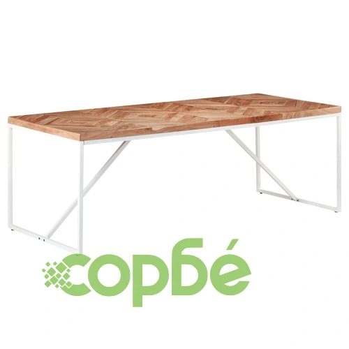 Трапезна маса, 200x90x76 см, акациево и мангово дърво масив ➤ топ цена ➤ sorbe.bg