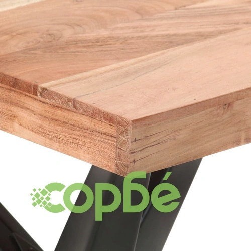 Трапезна маса, 120x60x76 см, акациево дърво масив ➤ топ цена ➤ sorbe.bg