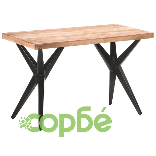 Трапезна маса, 120x60x76 см, акациево дърво масив ➤ топ цена ➤ sorbe.bg