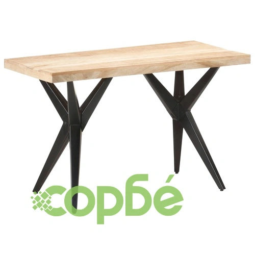 Трапезна маса, 120x60x76 см, мангово дърво масив ➤ топ цена ➤ sorbe.bg