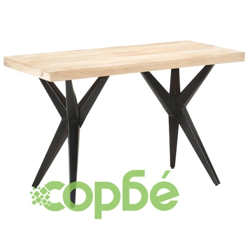 Трапезна маса, 120x60x76 см, мангово дърво масив ➤ топ цена ➤ sorbe.bg