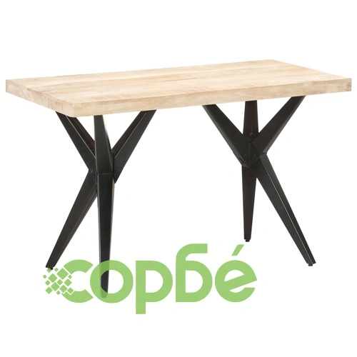 Трапезна маса, 120x60x76 см, мангово дърво масив ➤ топ цена ➤ sorbe.bg