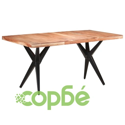 Трапезна маса, 160x80x76 см, акациево дърво масив ➤ топ цена ➤ sorbe.bg