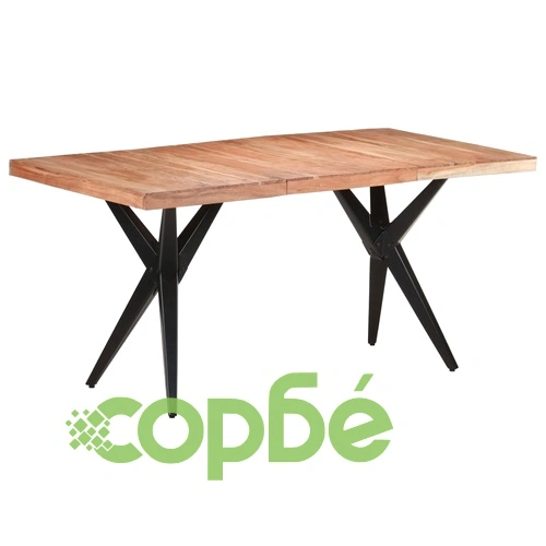 Трапезна маса, 160x80x76 см, акациево дърво масив ➤ топ цена ➤ sorbe.bg