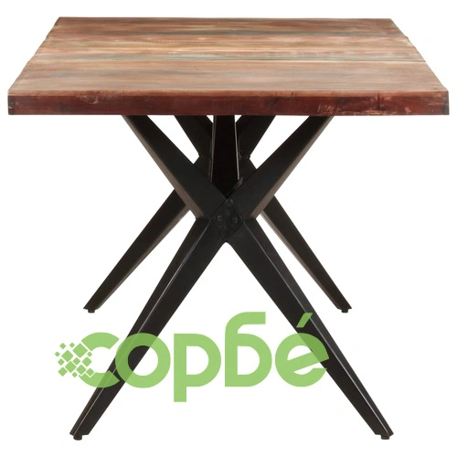 Трапезна маса, 180x90x76 см, регенерирано дърво масив ➤ топ цена ➤ sorbe.bg