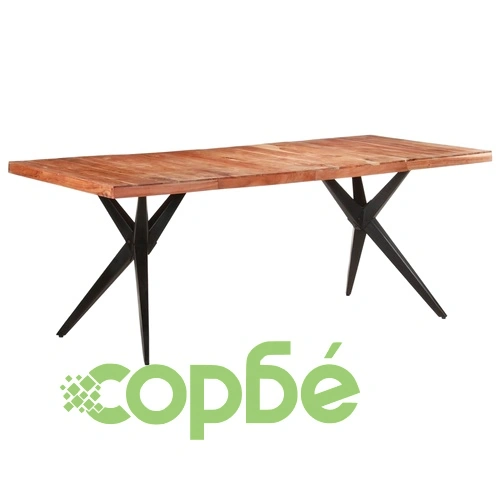 Трапезна маса, 200x90x76 см, акациево дърво масив ➤ топ цена ➤ sorbe.bg