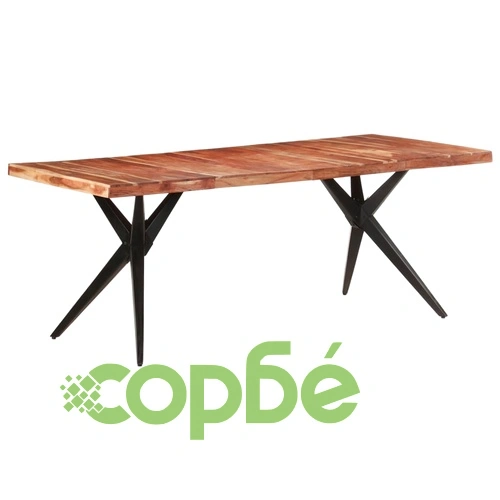 Трапезна маса, 200x90x76 см, акациево дърво масив ➤ топ цена ➤ sorbe.bg