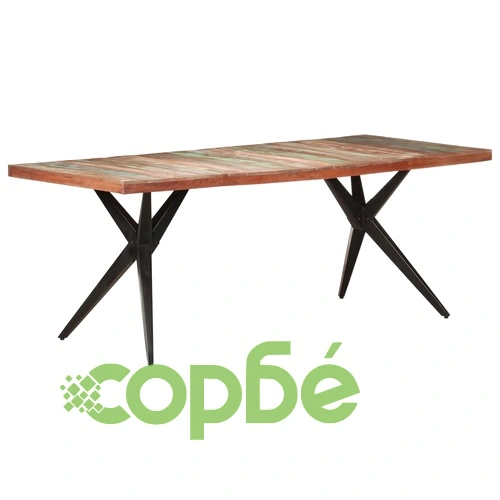 Трапезна маса, 200x90x76 см, регенерирано дърво масив ➤ топ цена ➤ sorbe.bg