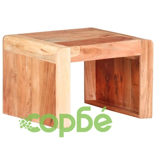 Помощна маса 43x40x30 см акациево дърво масив ➤ топ цена ➤ sorbe.bg