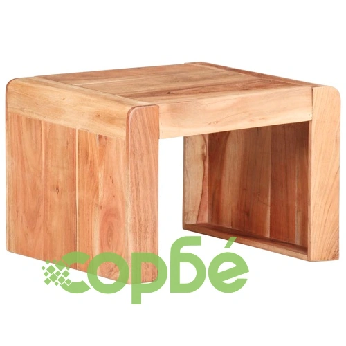 Помощна маса 43x40x30 см акациево дърво масив ➤ топ цена ➤ sorbe.bg