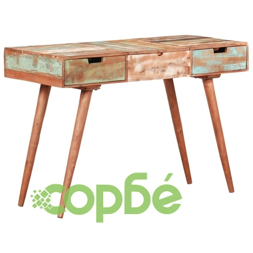 Тоалетка с огледало, 112x45x76 см, регенерирано дърво масив ➤ топ цена ➤ sorbe.bg