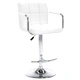 Бар табуретки, 2 бр, бели, изкуствена кожа