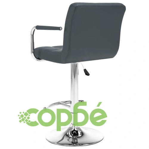 Бар табуретки, 2 бр, сиви, изкуствена кожа ➤ топ цена ➤ sorbe.bg