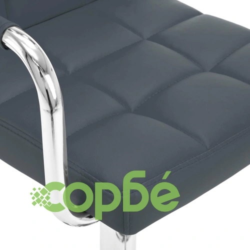 Бар табуретки, 2 бр, сиви, изкуствена кожа ➤ топ цена ➤ sorbe.bg