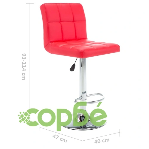 Бар табуретки, 2 бр, червени, изкуствена кожа ➤ топ цена ➤ sorbe.bg