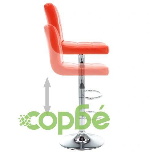 Бар табуретки, 2 бр, оранжеви, изкуствена кожа ➤ топ цена ➤ sorbe.bg