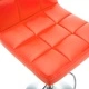 Бар табуретки, 2 бр, оранжеви, изкуствена кожа