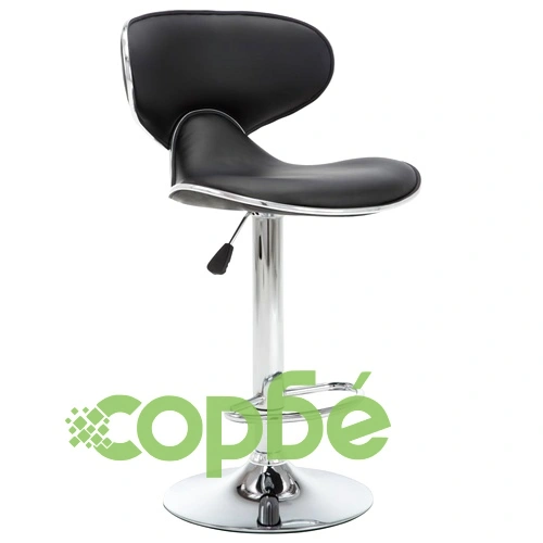 Бар табуретки, 2 бр, черни, изкуствена кожа ➤ топ цена ➤ sorbe.bg