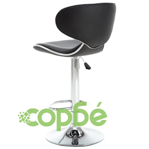 Бар табуретки, 2 бр, черни, изкуствена кожа ➤ топ цена ➤ sorbe.bg