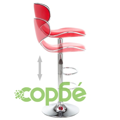 323645  Bar Stools 2 pcs Red Faux Leather ➤ топ цена ➤ sorbe.bg