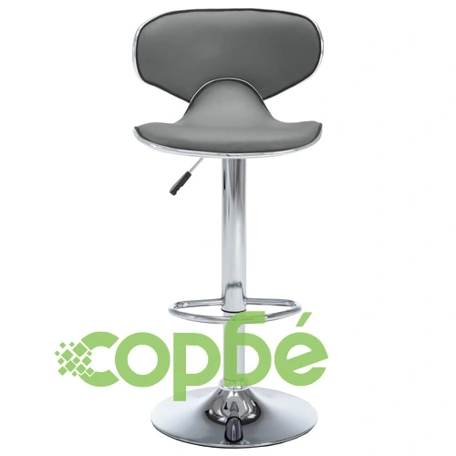 Бар табуретки, 2 бр, сиви, изкуствена кожа ➤ топ цена ➤ sorbe.bg