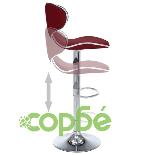 323649  Bar Stools 2 pcs Wine Red Faux Leather ➤ топ цена ➤ sorbe.bg