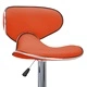 323650  Bar Stools 2 pcs Orange Faux Leather