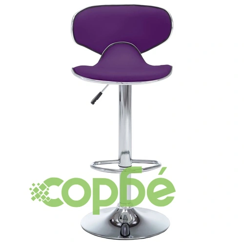 Бар табуретки, 2 бр, лилави, изкуствена кожа ➤ топ цена ➤ sorbe.bg